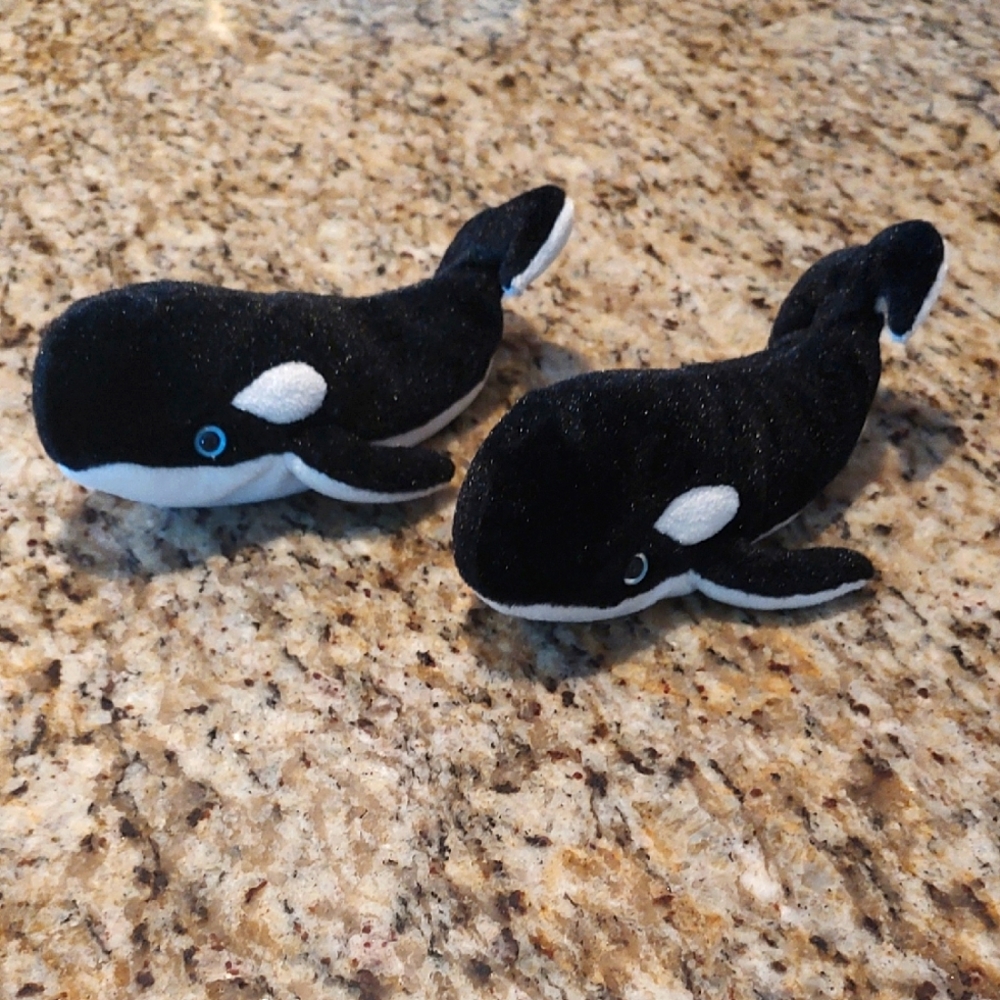 (2) Plush Whale toys